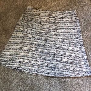 LOFT Front Pocket A Line Rainbow Knit Skirt Size ST